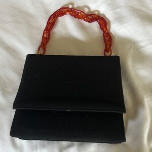 STUNNING WOOL VINTAGE Purse with chain handle